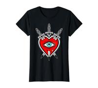Heart x Dagger American Traditional Tattoo Flash Value Graphic T-Shirt