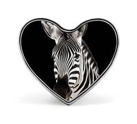 Heart Zebra Brooch Classic Mini Pin 1 Inch Aluminum Alloy Lapel Pin Personalized Button Badge for Backpack Hat Suit Jacket Clothing Decoration