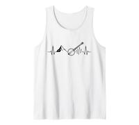 Heartbeat Banjo Appalachian-Mountain Bluegrass-Music Banjo Tank Top