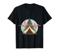 Heartbeat Camping Adventure Forest Tent T-Shirt