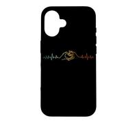 Heartbeat Cat Hand Heart ECG Medical Cat Lover Case for iPhone 16