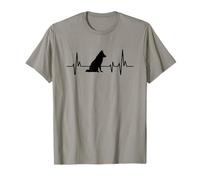 Heartbeat Design Alaskan Malamute Dog T-Shirt