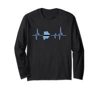 Heartbeat Design Botswana Flag Botswana Long Sleeve T-Shirt