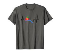 Heartbeat Design Eritrean Flag Eritrea T-Shirt