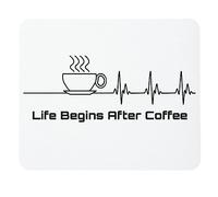 Heartbeat Desk Ma Life Begins After Coffee Mousepad Mouse Pad Computer Mouse Mat Desk Accessories 11.8" x 9.8" Color:Heartbeat