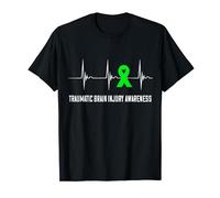 Heartbeat EKG Pulse Traumatic Brain Injury Awareness TBI T-Shirt