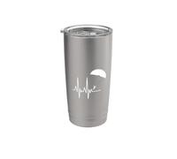 Heartbeat EKG Skydiver Parachuting Skydiving Stainless Steel Insulated Tumbler