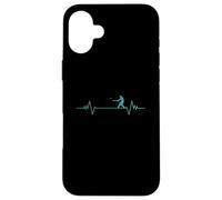 Heartbeat for Cricket Ball Sports Hobby Case for iPhone 16 Plus