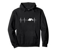 Heartbeat heart frequency rate camping with tent Pullover Hoodie