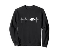 Heartbeat heart frequency rate camping with tent Sweatshirt