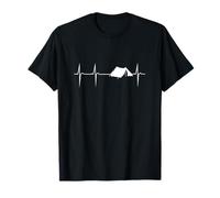 Heartbeat Heart Frequency Rate Camping with Tent T-Shirt