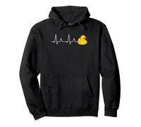 Heartbeat Heart Line Heart Rate Rubber Duck Pullover Hoodie