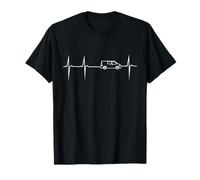 Heartbeat Heart Rate Frequency Pulse Camping with Motorhome T-Shirt