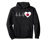 Heartbeat Japanese Flag Map Japan Culture Tokyo Japan Pullover Hoodie