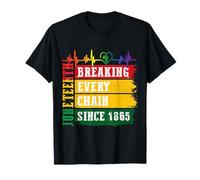 Heartbeat Juneteenth Breaking Every Chain 1865 Men Women T-Shirt