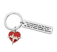 Heartbeat Keychain Gift for Nurse Doctor Cute Keychain Greys Anatomy Fan Gifts Funny Keychain Charms Heartbeat Key Ring Motivational Keychain for Women Surgeon Keychain Gift for Men Funny Nursing Gift