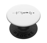 Heartbeat Mountains ECG Pulse Frequency Hiking Mountaineering PopSockets Adhesive PopGrip
