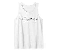 Heartbeat Mountains ECG Pulse Frequency Hiking Mountaineering Tank Top