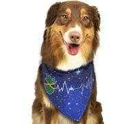 Heartbeat of The Jamaica Flag for Jamaican Pride Soft Dog Bandana Scarf Triangle Kerchief Pet Accessories for Dogs & Cats7