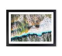 Heartbeat of The Pacific Ocean Framed Print | A2 Black Framed Wall Art | Ready to Hang | Modern Nautical Picture | Living Room Bedroom Lounge Office