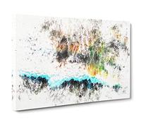 Heartbeat Of The Pacific Ocean Watercolour Canvas Print | Gallery Wrapped 30mm Frame Wall Art | 20x14 inches | Ready to Hang | Coastal Seascape Picture | Living Room Bedroom Lounge Office