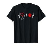 Heartbeat Paw Stethoscope Veterinarian Vet Tech or Vet Nurse T-Shirt