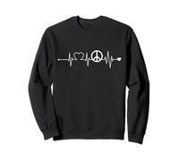 Heartbeat Peace ECG Curve Peace Symbol Sweatshirt