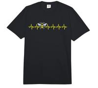 Heartbeat Pulse Bumble Bees Bumblebee Bee Keeper Honey Comfort Colors Adult Heavyweight T-Shirt