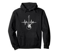 Heartbeat Pulse Electric Guitar Rock Music Line Pullover Hoodie