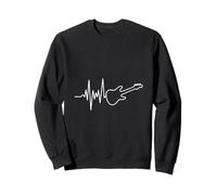 Heartbeat Pulse Electric Guitar Rock Music Line Sweatshirt