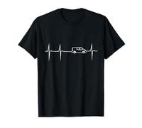 Heartbeat Pulse Rate Frequency Camping Love with Motorhome T-Shirt