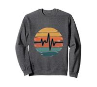 Heartbeat Pulse Retro Vibe Sunset Sweatshirt