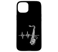Heartbeat Saxophone Jazz Musician Band Teacher Case for iPhone 15 Plus