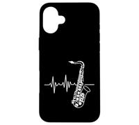 Heartbeat Saxophone Jazz Musician Band Teacher Case for iPhone 16 Plus