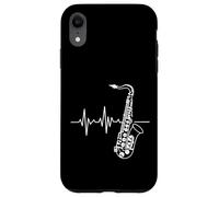 Heartbeat Saxophone Jazz Musician Band Teacher Case for iPhone XR