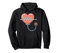 Heartbeat Stethoscope Heartbeat Medical Design Pullover Hoodie