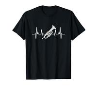 Heartbeat trumpet humor trumpeter funny man T-Shirt