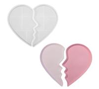 Heartbreak Jewelry Storage Tray Silicone Heart Plate Molds Epoxy Resin for Table Home Decorations Heartbreak Tray Silicone Plate Jewelry Dish