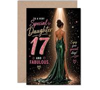 Heartfelt 17th Birthday Card, Glamorous Vibes for Her Big Day