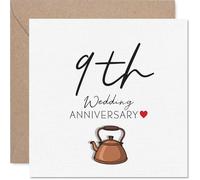 Heartfelt 9th Anniversary Card, Brewing Up Nine Years of Love