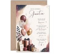 Heartfelt Birthday Card for Auntie, Bursting with Gratitude