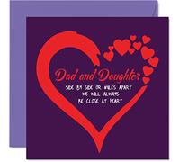 Heartfelt Fathers Day Card for Dad - Side by Side - Beautiful Happy Birthday Card for Dad from Daughter, Father Gifts, 145mm Father's Day Greeting Cards Gift Daddy Papa