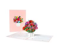 Heartfelt Blooms Elegant Floral Pop-Up Greeting Card