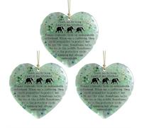 Heartfelt Elephant Sisterhood Keepsake, Ceramic Heart Ornament, Christmas Sisterhood Ornaments, Heart-Shaped Friendship Elephant Ornament, Inspirational Friendship Gift for Sisters Friends Women