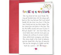 Heartfelt Encouragement Card for Her, Affirmation Card, Thinking of You Card, Support Card, Positive Card, Never Give Up Card, Get Well Soon Card, Heart of a Warrior Card