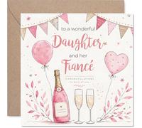 Heartfelt Engagement Card, Raise a Glass to Love