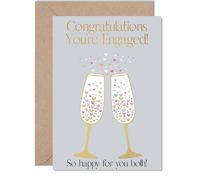 Heartfelt Engagement Card, Raise a Glass to the Happy Couple