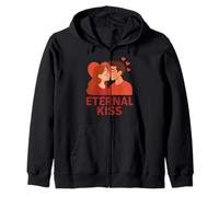 Heartfelt Eternal Affection Design Zip Hoodie