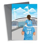 Heartfelt Father's Day Card - Manchester City - Dad and Daughter