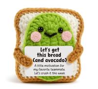 Heartfelt Gifting Kindbots Avocado Toast Motivational Coworker Gift | Funny 'Get This Bread' Present for Team Partner, Work Bestie | Office Desk Decor with Inspirational Quote